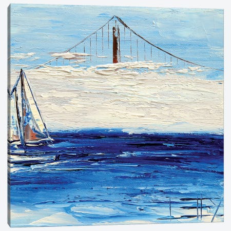 Golden Gate Fog Canvas Print #LEL61} by Lisa Elley Canvas Wall Art