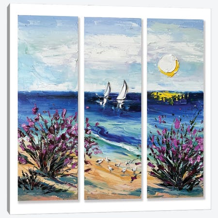 Summer On The Coast Canvas Print #LEL620} by Lisa Elley Canvas Art