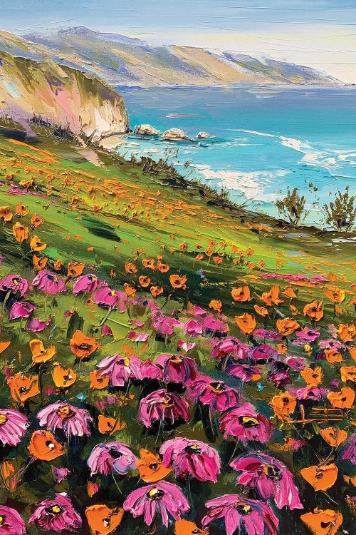 Big Sur Flowers by Lisa Elley wall art