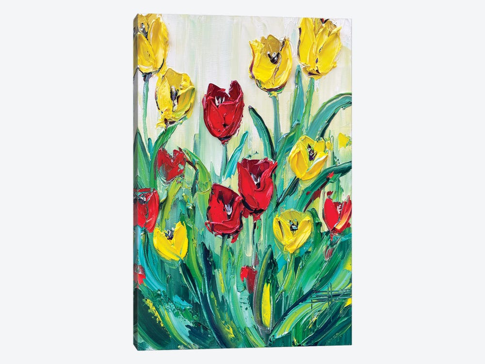 Spring Tulips by Lisa Elley 1-piece Canvas Print