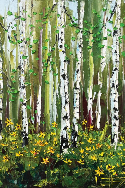 Summer'S Lease Fall Birch Trees by Lisa Elley wall art