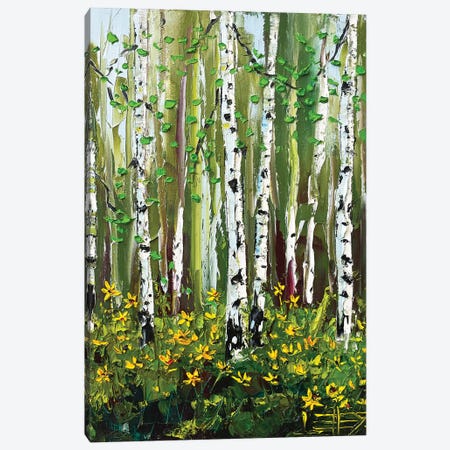 Summer'S Lease Fall Birch Trees Canvas Print #LEL634} by Lisa Elley Canvas Artwork