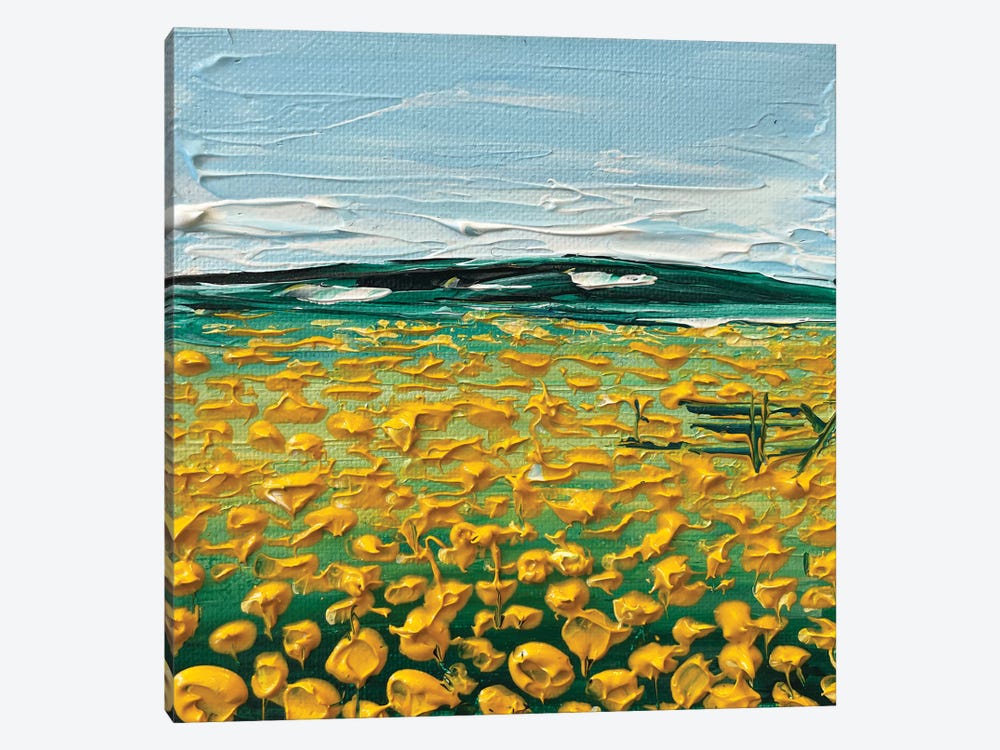 Field Of Sunflowers by Lisa Elley 1-piece Canvas Wall Art