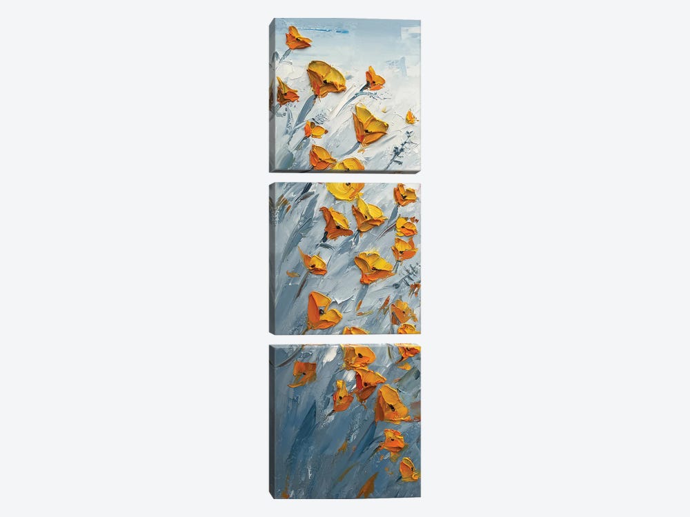 Forever And A Day - California Poppies by Lisa Elley 3-piece Canvas Artwork