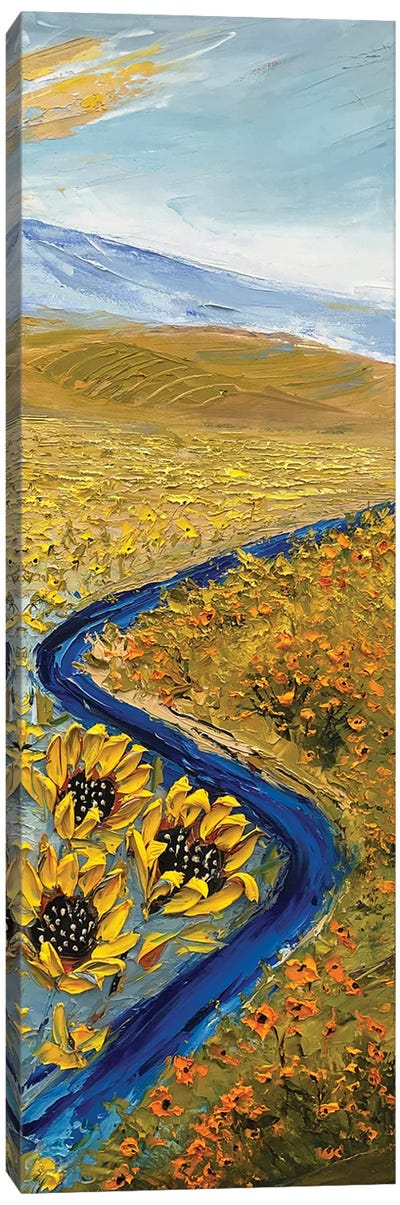 Forever And A Day - River Canvas Art Print - Sunflower Art