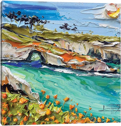 Quietly Carmel Canvas Art Print - Rocky Beach Art