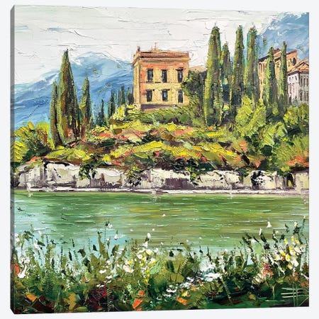 Lake Como Canvas Print #LEL650} by Lisa Elley Canvas Art Print