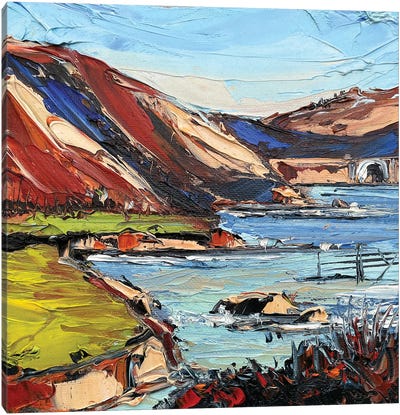 Rocky Point In Big Sur California Canvas Art Print - Big Sur Art