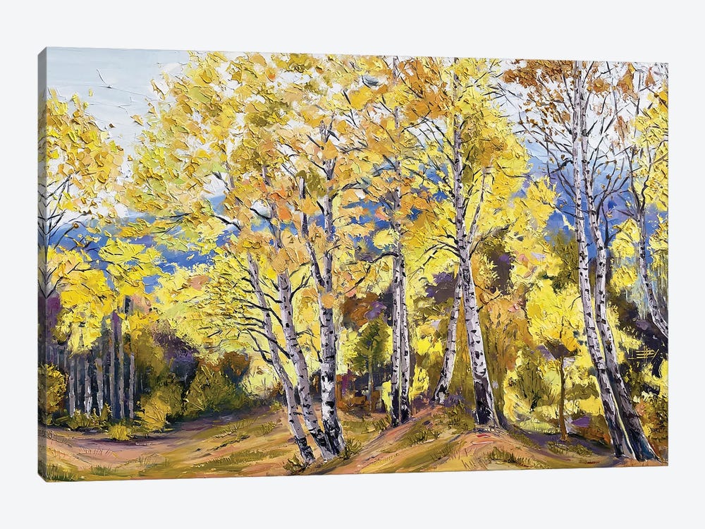 Aspens Of Autumn by Lisa Elley 1-piece Canvas Artwork