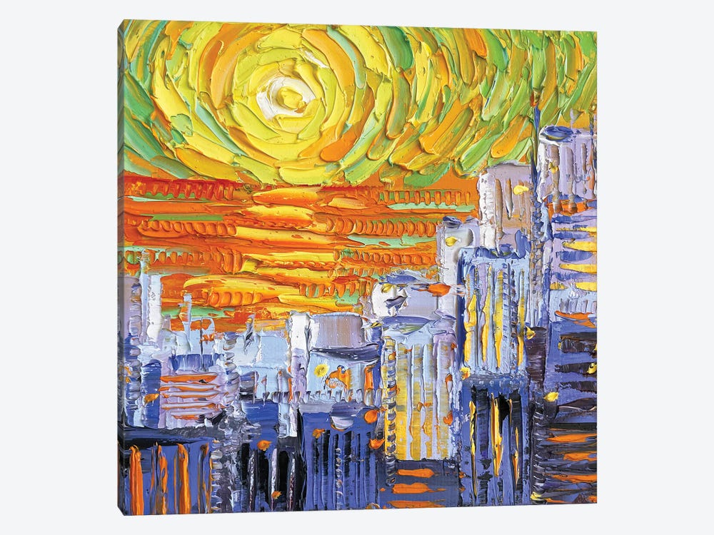 San Francis-Gogh Sunset by Lisa Elley 1-piece Canvas Print