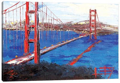 Golden Gate Bridge III Canvas Art Print - Plein Air Paintings