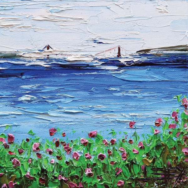 San Francisco: Golden Gate Bridge From Alcatraz Island In The San Francisco Bay by Lisa Elley