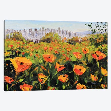 San Francisco Poppies Canvas Print #LEL665} by Lisa Elley Art Print