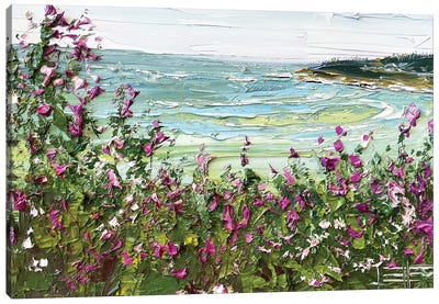 Coastal Daydream Canvas Art Print - Wildflowers
