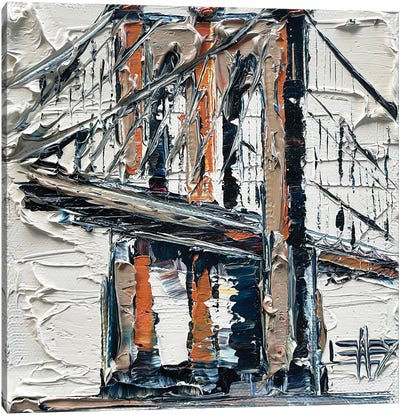 Brooklyn Bridge NYC Canvas Art Print - Lisa Elley
