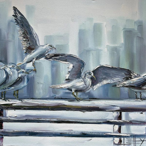 New York City Skylines: Toward Manhattan, New York City by Lisa Elley