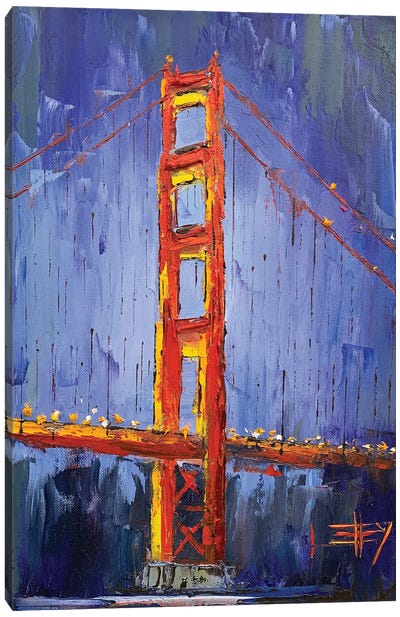 Golden Gate Evening Canvas Art Print - Golden Gate Bridge