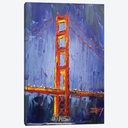 Golden Gate Evening Canvas Print #LEL690} by Lisa Elley Canvas Art Print