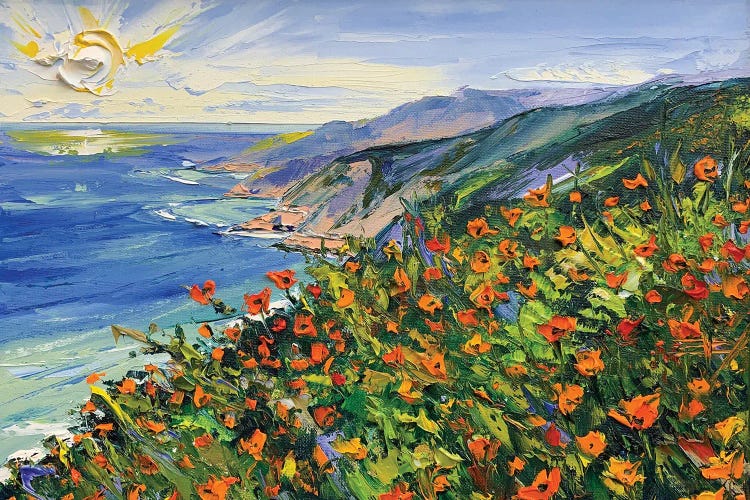 Big Sur Wildflowers by Lisa Elley wall art