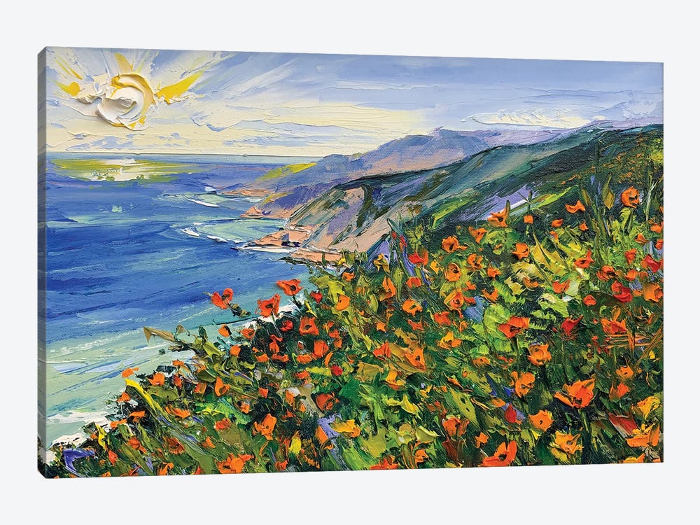 Big Sur Wildflowers by Lisa Elley 1-piece Art Print