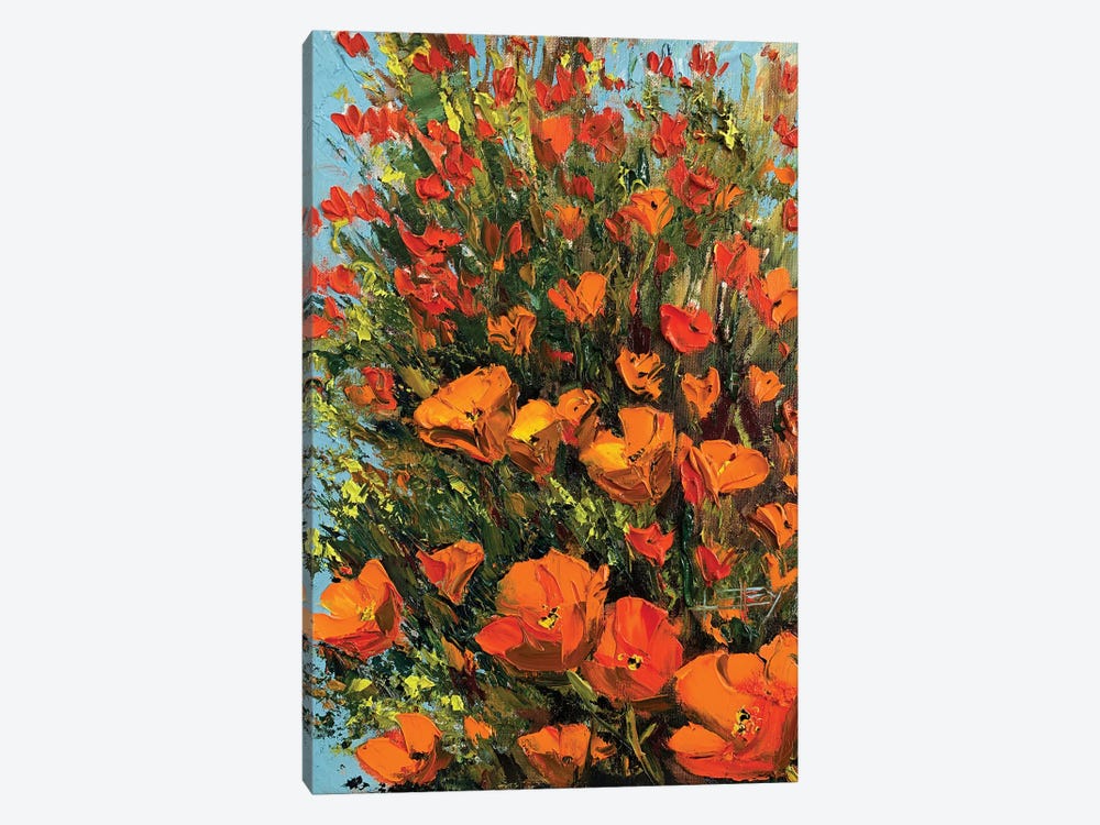 California Poppies II by Lisa Elley 1-piece Canvas Art