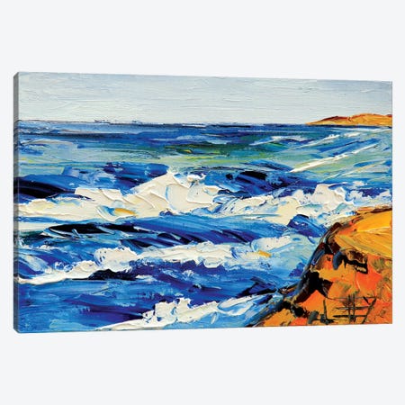 Golden Coast Beach 1 Canvas Print #LEL69} by Lisa Elley Canvas Wall Art