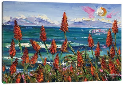 Lilies In Big Sur Canvas Art Print - Big Sur Art