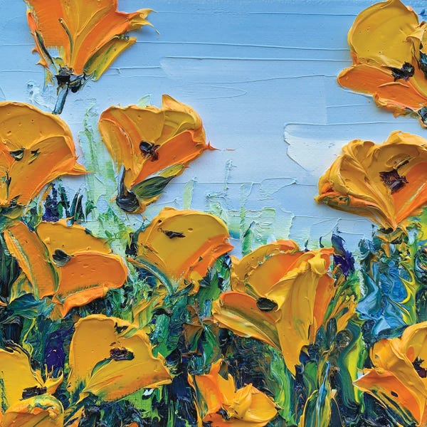 Lisa Elley: Sheer Joy California Poppies by Lisa Elley