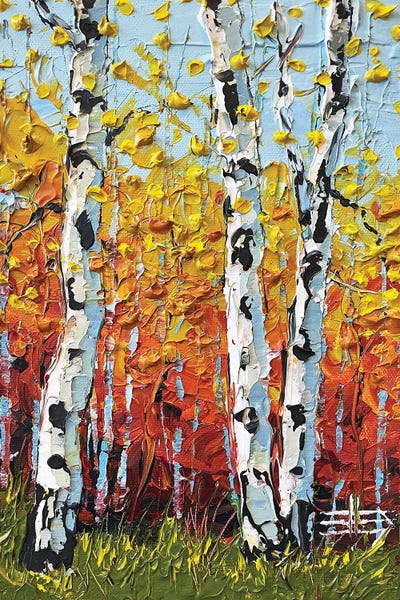 Three Birch Trees by Lisa Elley art print