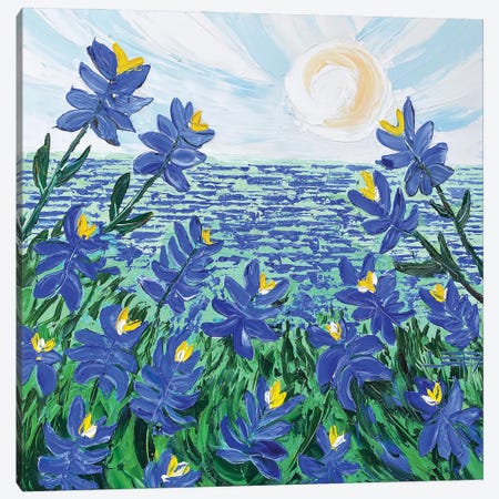 Bluebonnets Canvas Print #LEL710} by Lisa Elley Canvas Wall Art