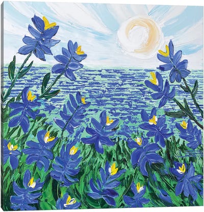 Bluebonnets Canvas Art Print - Lisa Elley
