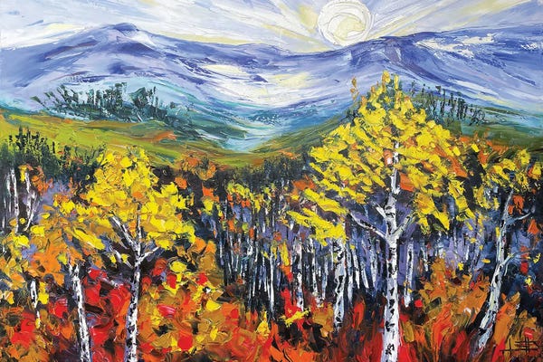 Lisa Elley: September Sunset Forest by Lisa Elley