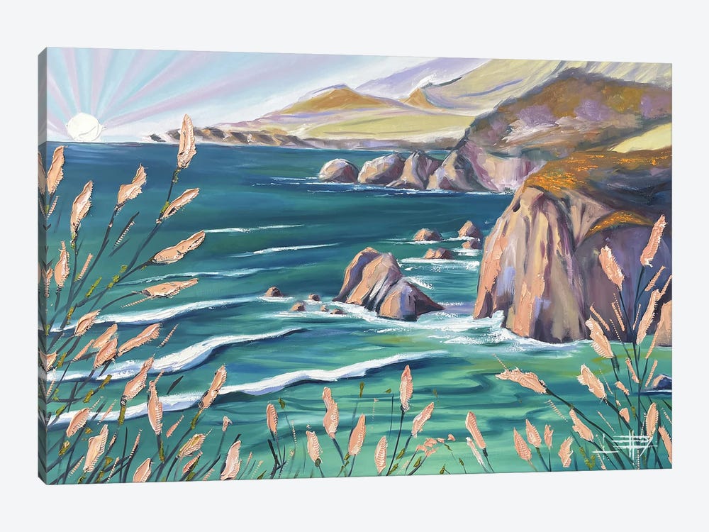 Tourmaline Tide In Big Sur by Lisa Elley 1-piece Canvas Print