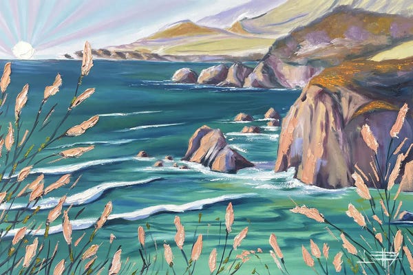 Big Sur: Tourmaline Tide In Big Sur by Lisa Elley