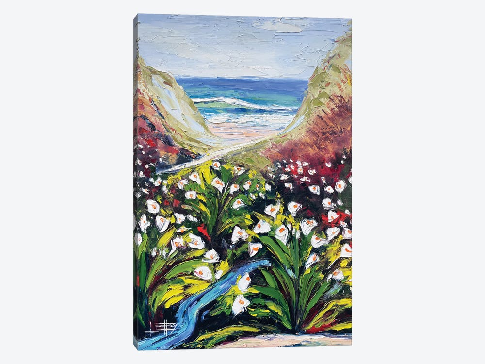 Lilies In Big Sur California by Lisa Elley 1-piece Canvas Art Print