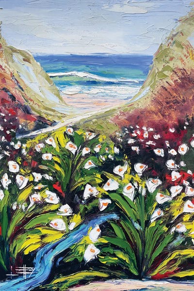 Big Sur: Lilies In Big Sur California by Lisa Elley