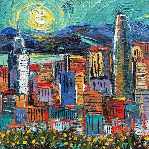 Artists Like Van Gogh: San Francis-Gogh Evening by Lisa Elley