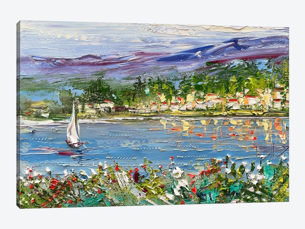 Across Lake Como by Lisa Elley 1-piece Canvas Art
