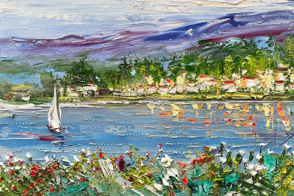 Lake Sunrises & Sunsets: Across Lake Como by Lisa Elley