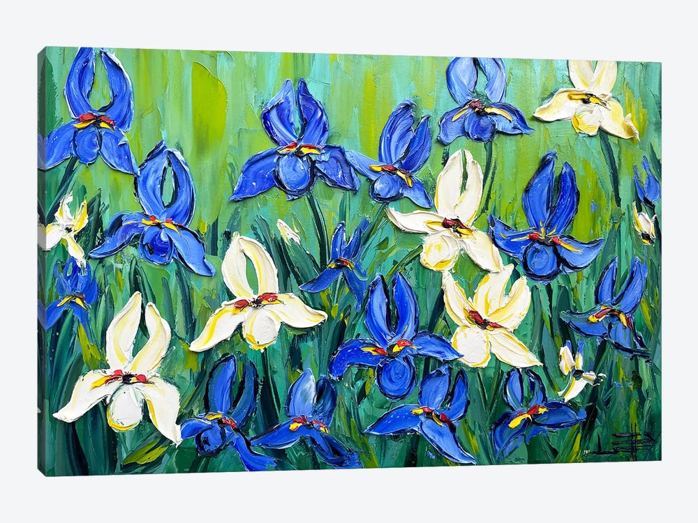 Enlightened Dream Irises by Lisa Elley 1-piece Canvas Art