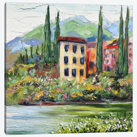 A Day At Lake Como In Italy Canvas Print #LEL731} by Lisa Elley Canvas Wall Art