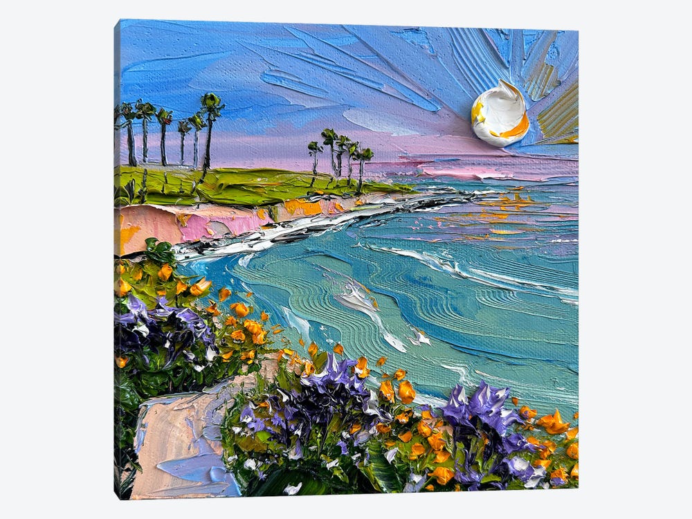 Sunset Walk At La Jolla by Lisa Elley 1-piece Canvas Wall Art