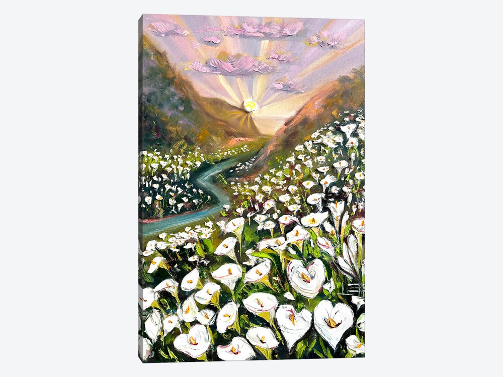 Cala Lily Valley by Lisa Elley 1-piece Canvas Art Print
