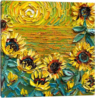 Heavenly Bloom Canvas Art Print - Sunflower Art