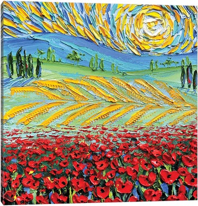 To The Vineyard We Gogh Canvas Art Print - Vineyard Art