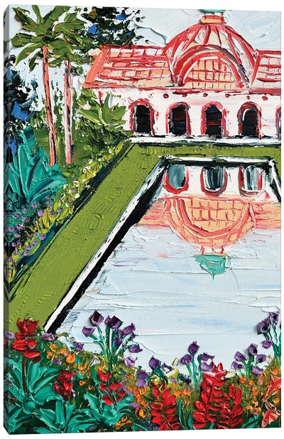 Balboa Park In San Diego With Botanical Gardens And Lily Pond Canvas Art Print - San Diego Art