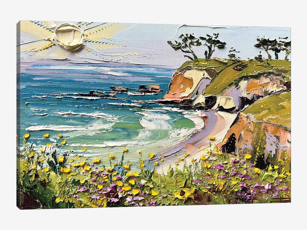 California Calm - Davenport Beach by Lisa Elley 1-piece Canvas Art