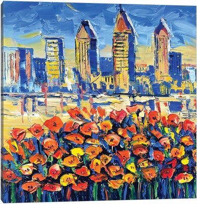 San Diego Gogh Canvas Art Print - San Diego Skylines