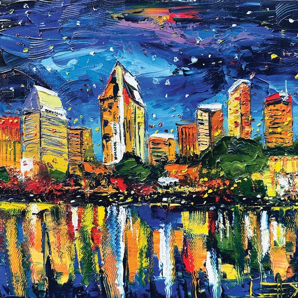 San Diego Skylines: San Diego Skyline by Lisa Elley