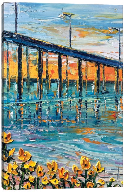Ocean Beach Pier San Diego Canvas Art Print - San Diego Art
